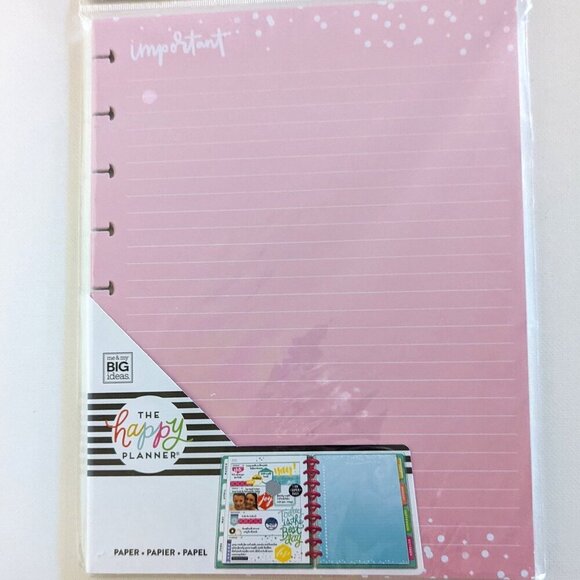 NWT Happy Planner 40 pgs 'Important' Multi Color Classic Sheet Filler Paper Pack - Picture 2 of 6